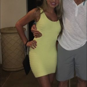 Bebe neon cut out dress